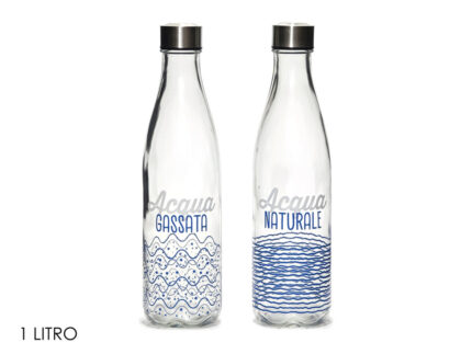 Bottiglia 1lt con tappo a vite assortiti