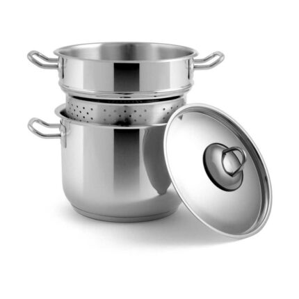 Inoxpran Cuocipasta In Acciaio Inox Con Coperchio Cm 24, Argento